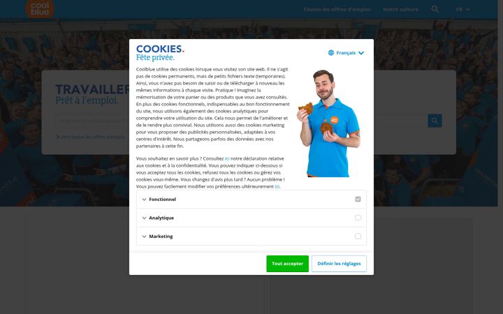 Zrzut ekranu travaillerchezcoolblue.be