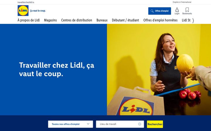 Ekrano kopija travaillerchezlidl.lu