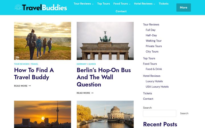 Screenshot of travel-buddies.com