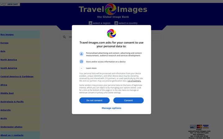 Screenshot of travel-images.com