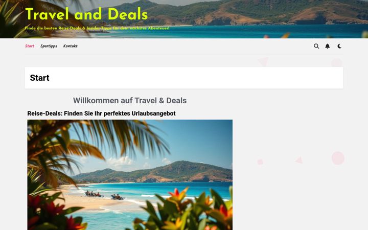 Screenshot di travelanddeals.de