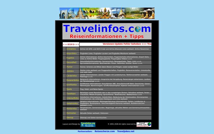 Screenshot of travelinfos.com