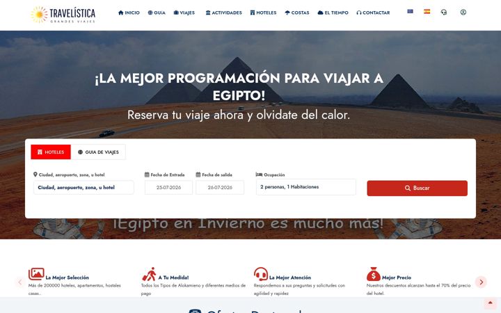 Screenshot of travelistica.com