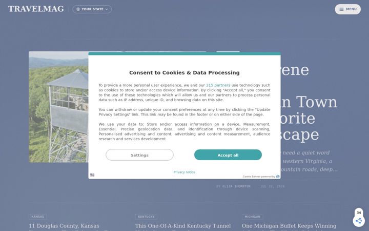 Screenshot of travelmag.com