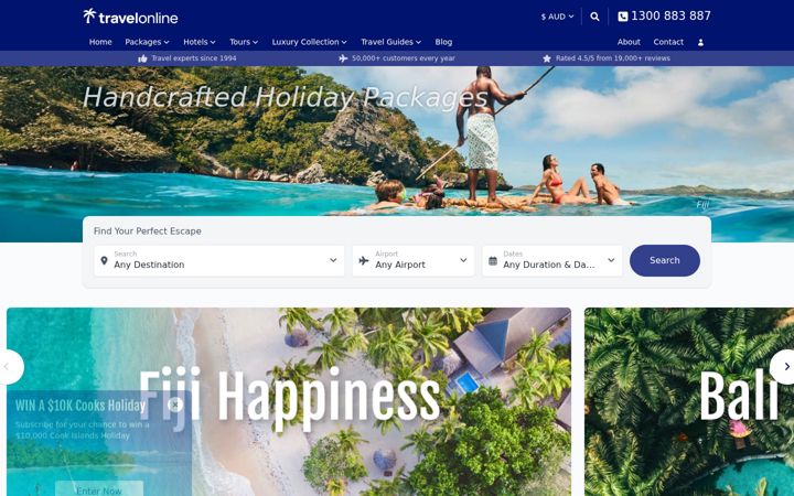Screenshot of travelonline.com
