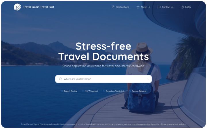 Screenshot of travelsmarttravelfast.com