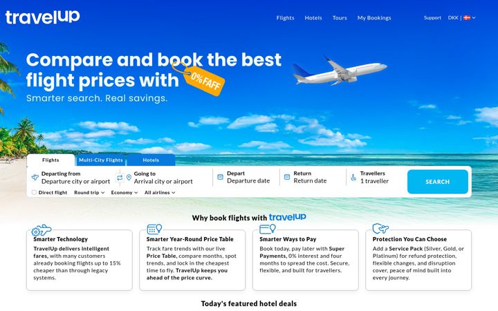 Ekrano kopija travelup.com