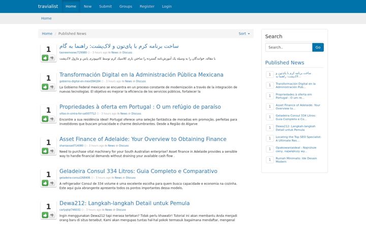 Screenshot of travialist.com