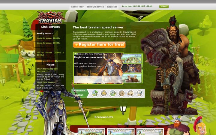 Screenshot of travian-speed.com