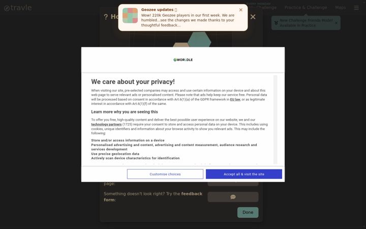 Screenshot of travle.earth