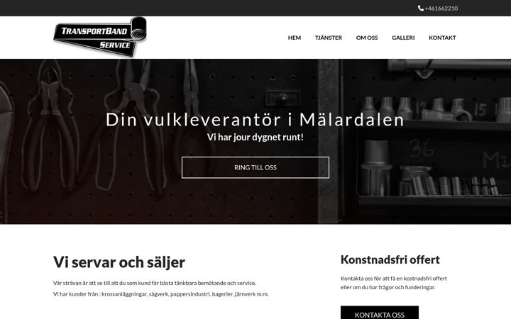Screenshot of trbservice.se