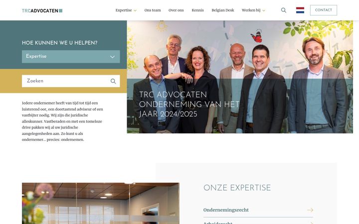 Screenshot of trc-advocaten.nl