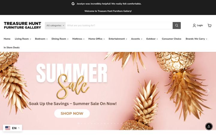 Екранна снимка на treasurehuntfurniture.com