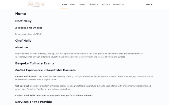 Screenshot of treatsandsweetz.com