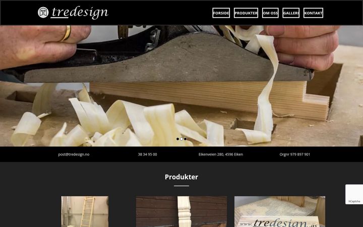 Screenshot of tredesign.no