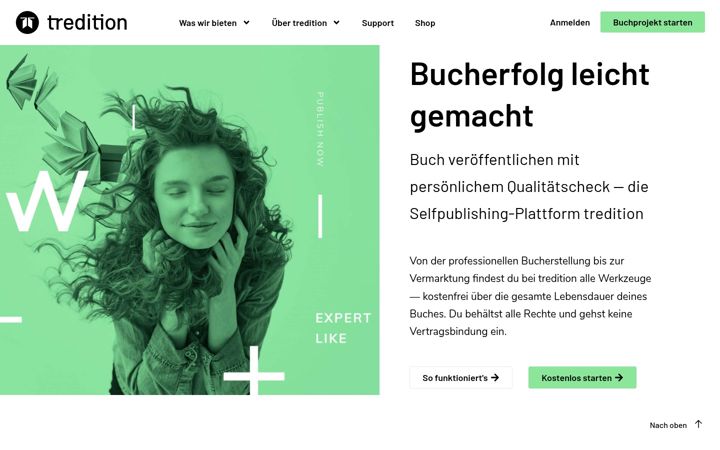 Screenshot of tredition.com