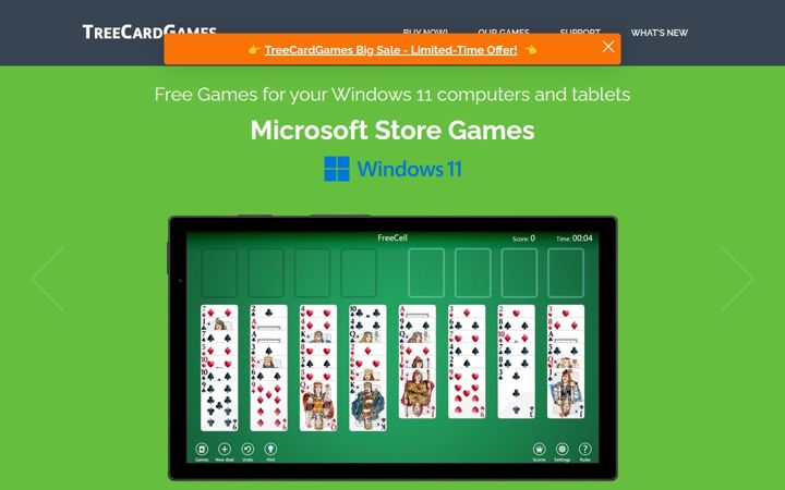 Screenshot of treecardgames.app