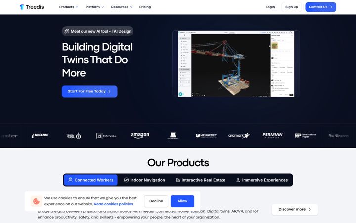 Screenshot of treedis.com