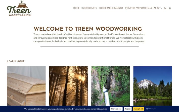 Captura de pantalla de treenwoodworking.com