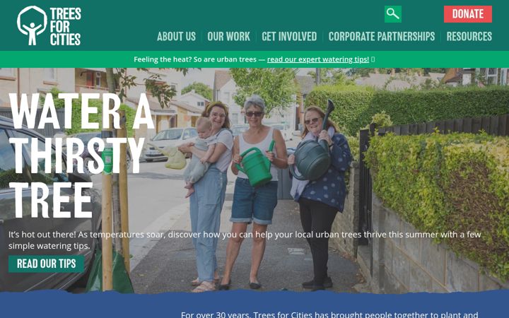 Screenshot of treesforcities.org