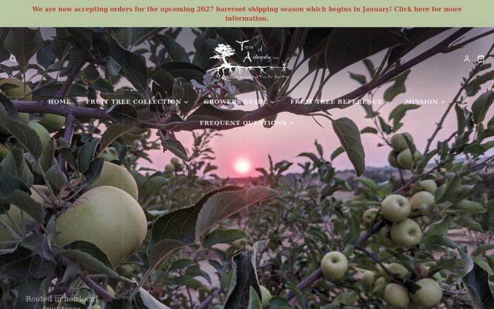 Screenshot of treesofantiquity.com