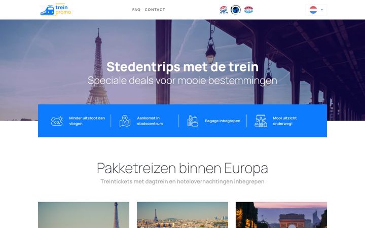 Screenshot of treinpromo.nl