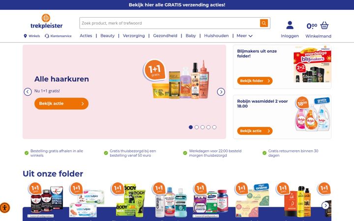 Screenshot of trekpleister.nl