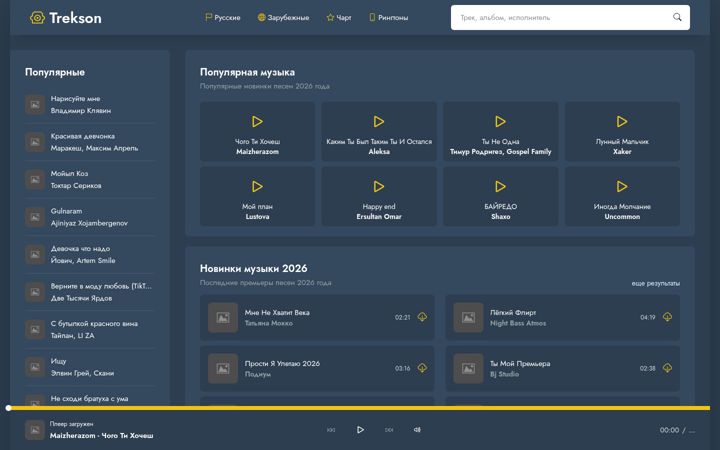 Screenshot of trekson.net