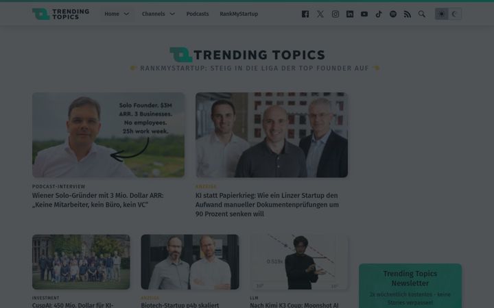 Screenshot of trendingtopics.eu