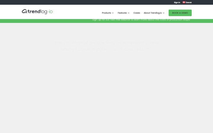 Screenshot of trendlog.dk