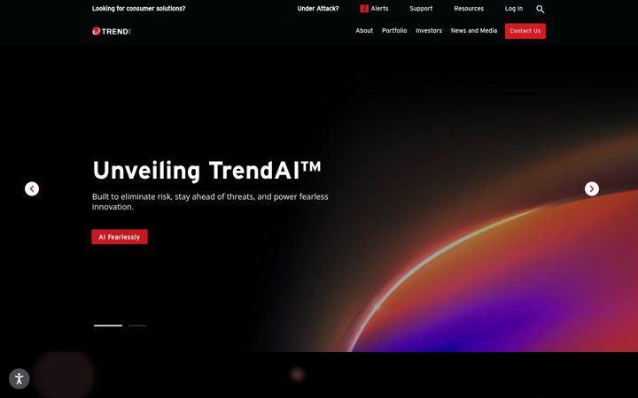 Snímek obrazovky trendmicro.eu