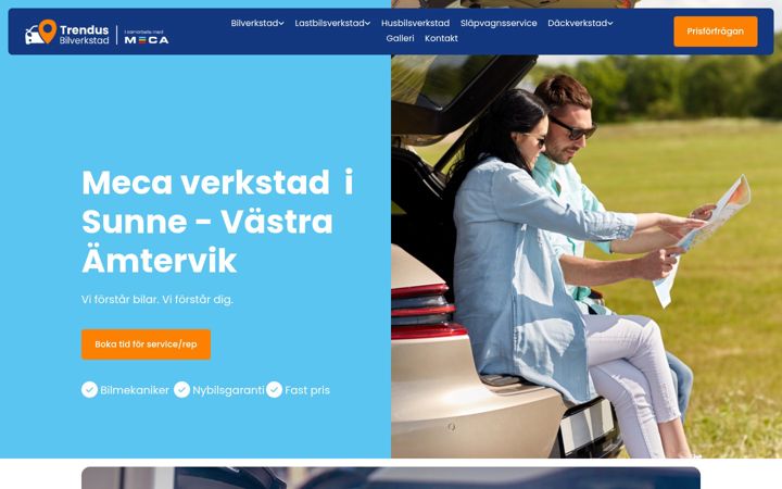 Zrzut ekranu trendusbilverkstad.se