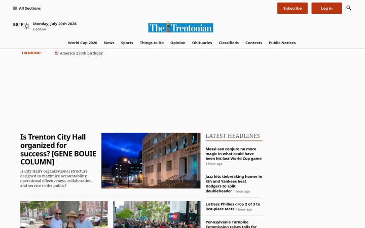 Screenshot of trentonian.com