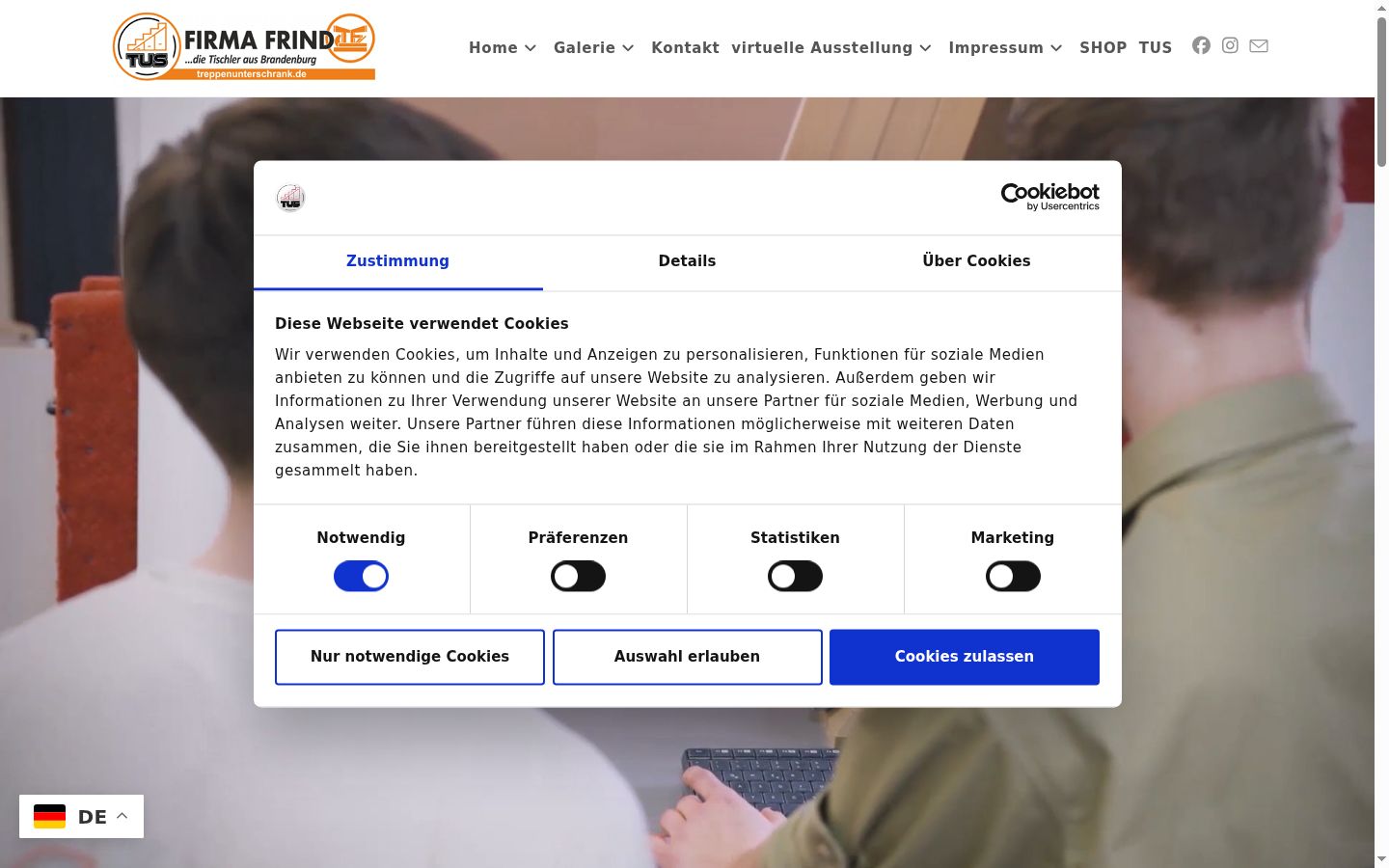 Zrzut ekranu banera zgody wyświetlanego przed jakąkolwiek interakcją