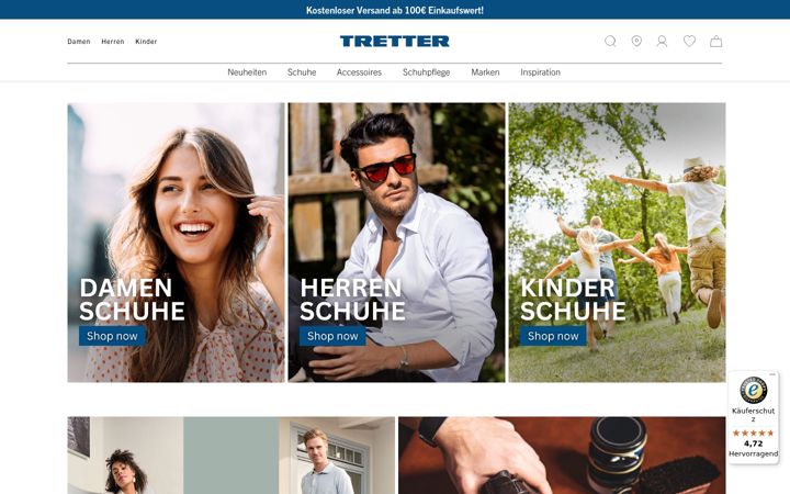 Screenshot of tretter.com
