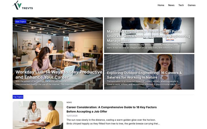 Zrzut ekranu trevts.com