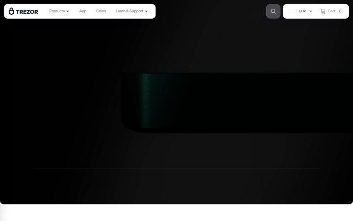 Captura de pantalla de trezor.io