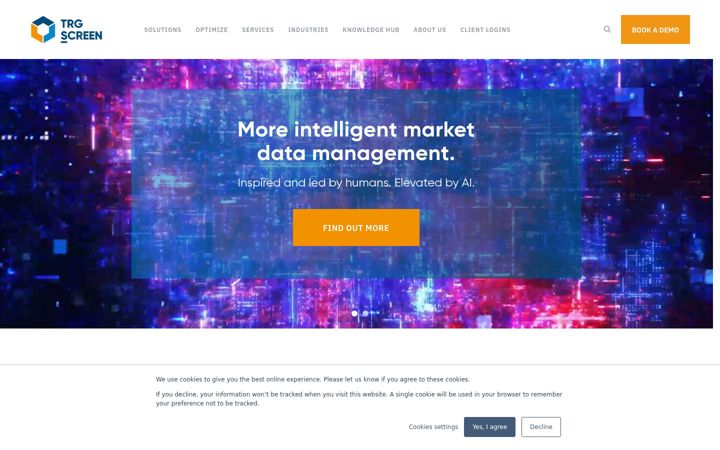 Screenshot of trgscreen.com