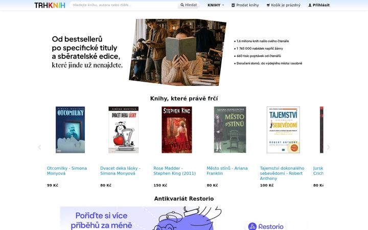 Screenshot of trhknih.cz