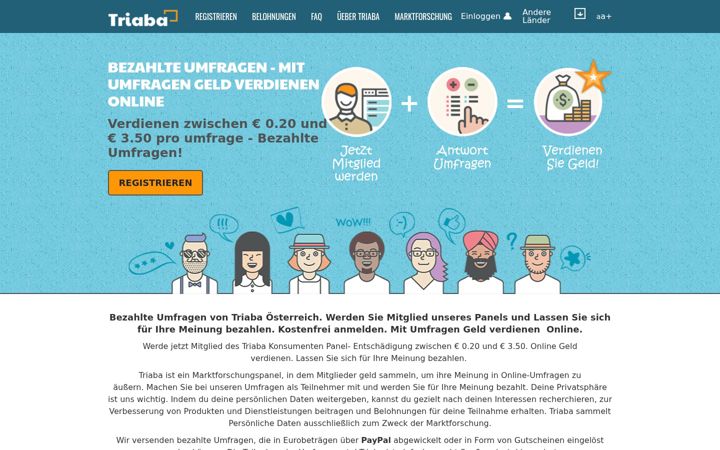 Screenshot of triaba.at