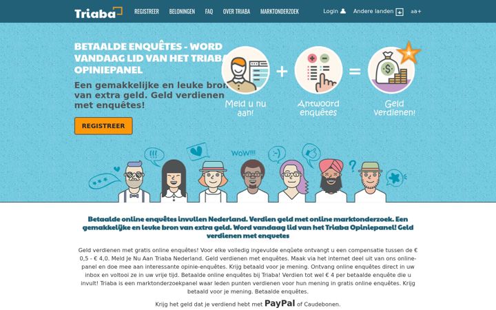 Screenshot of triaba.nl