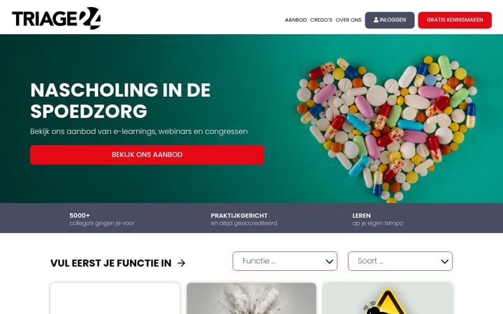 Snímek obrazovky triage24.nl