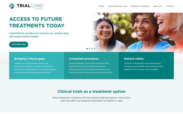 Screenshot of trialcare.com