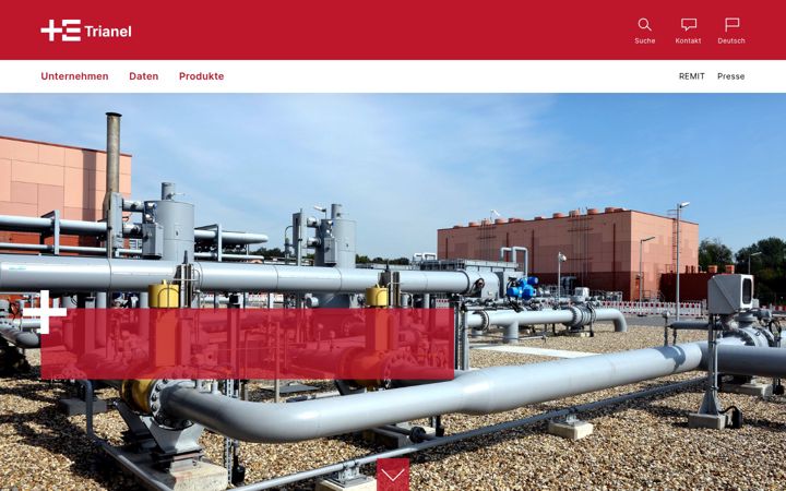 Ekrano kopija trianel-gasspeicher.com