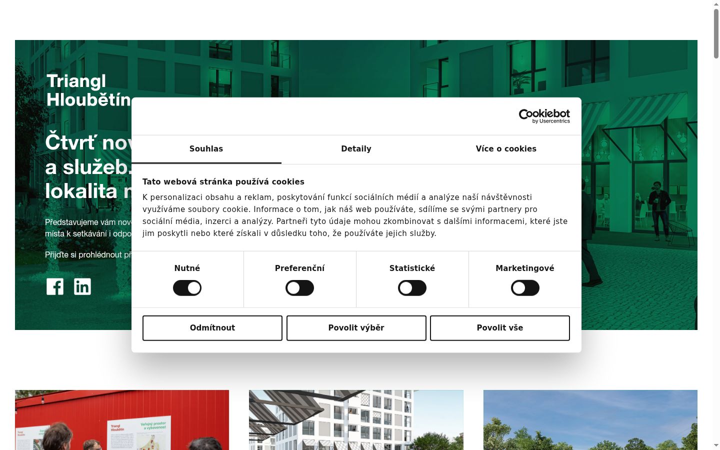 Skjermbilde av samtykkebanneret slik det vises før noen interaksjon