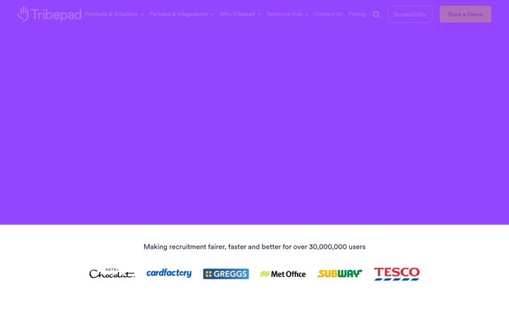 Screenshot di tribepad.com