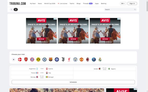 Screenshot of tribuna.com