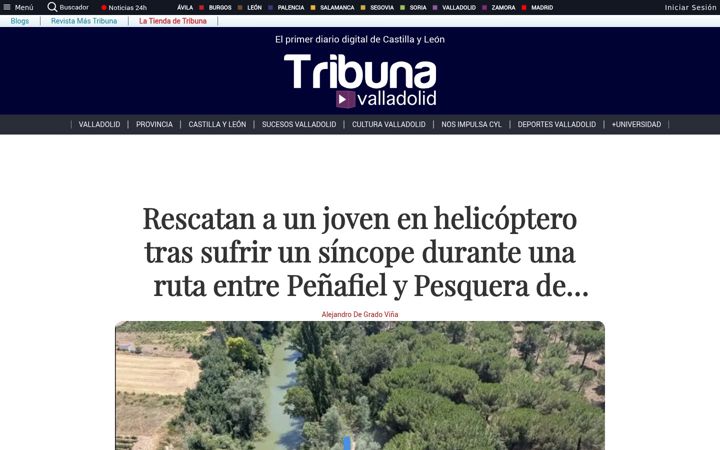 Screenshot of tribunavalladolid.com