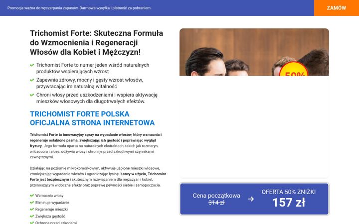 Zrzut ekranu trichomistfortepolska.com