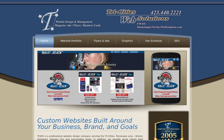 Screenshot of tricitieswebsolutions.com